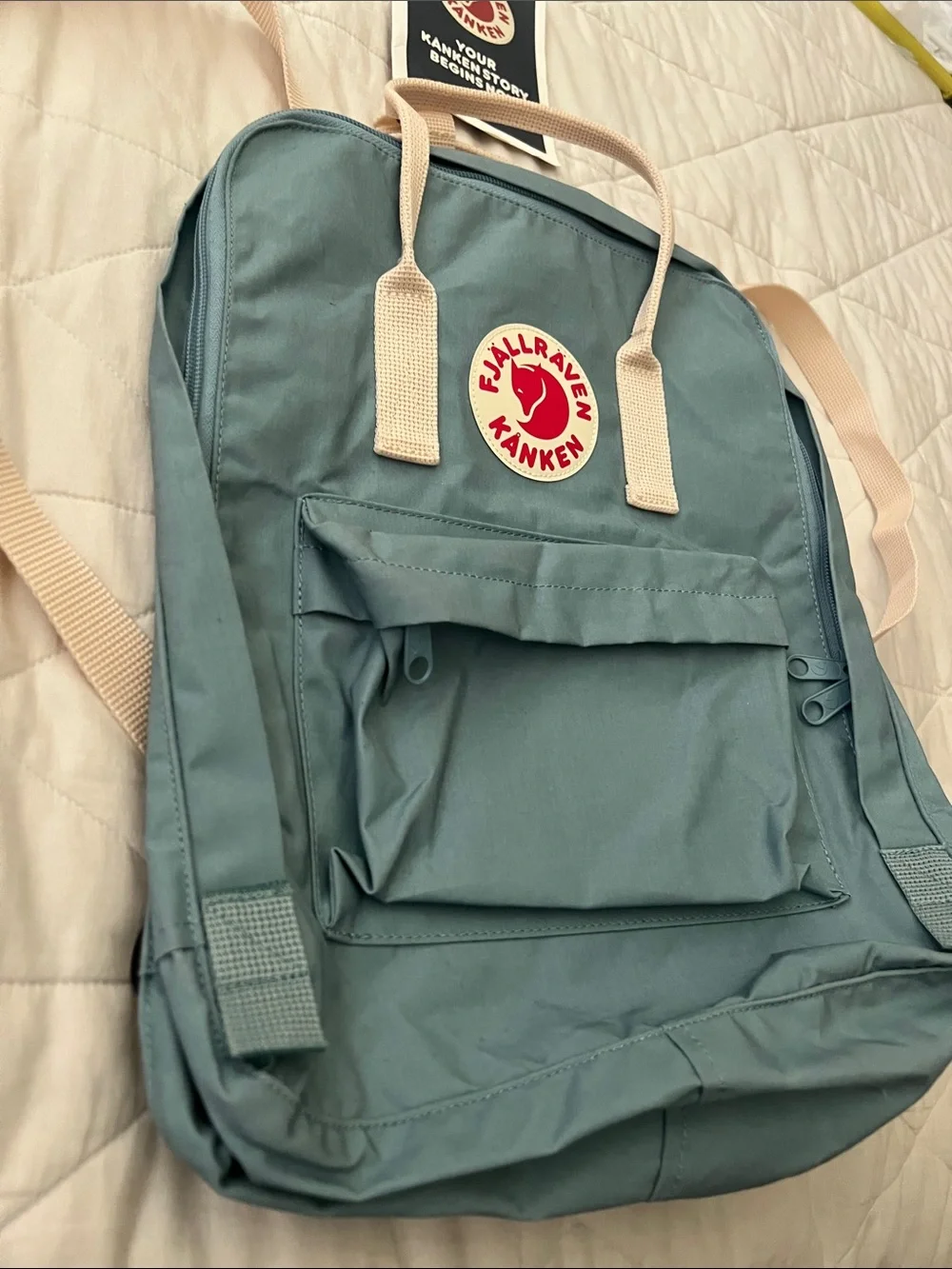 FJALLRAVEN KÅNKEN Water Resistant Backpack Sky Blue Light Oak